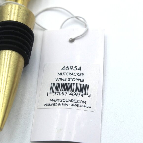 Metal Art Golden Nutcracker Soldier Wine Bottle Stopper Mary Square Item #46954 - Picture 4 of 6